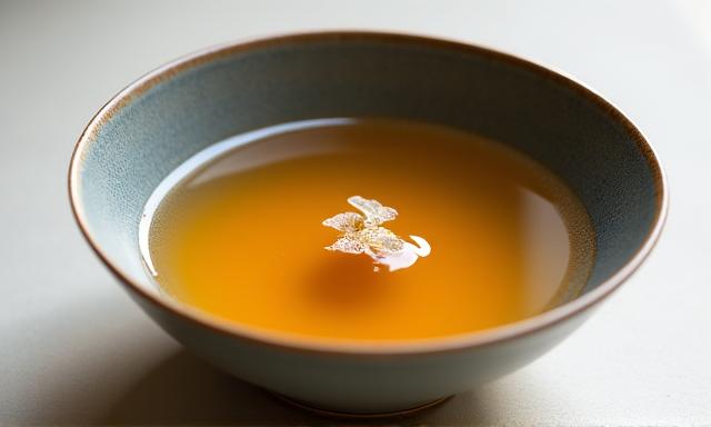 丁寧に作られた出汁が入った椀